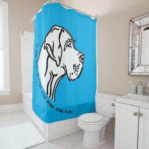 Great Dane Statement Drawing Shower Curtain