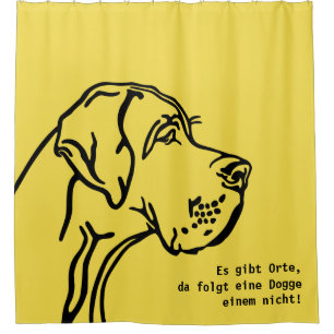 Great Dane Statement Drawing Shower Curtain