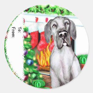 Great Dane Stockings Black UC Gift Tags