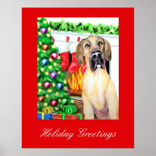 Great Dane Stockings Fawn UC Poster