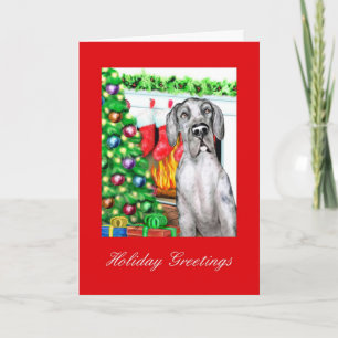 Great Dane Stockings Merle UC Holiday Card