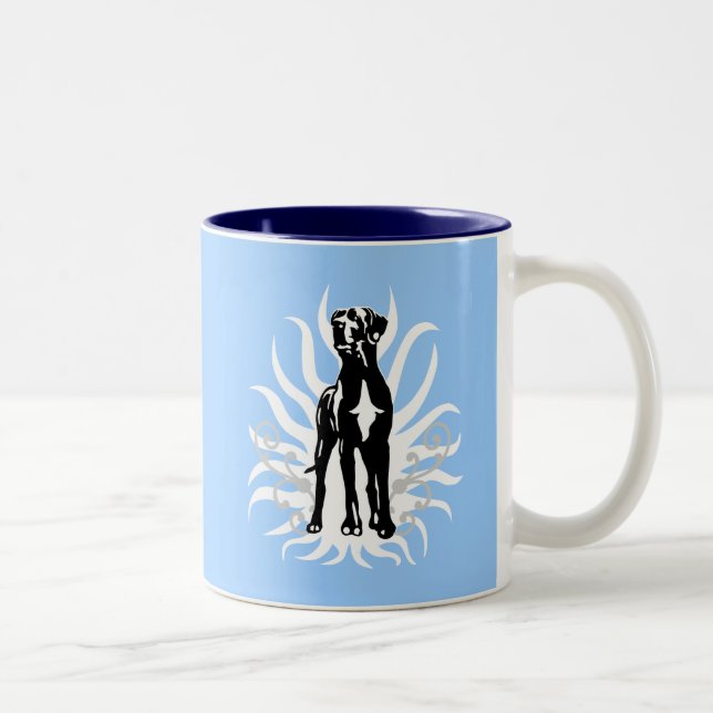Great Dane Stud Two-Tone Coffee Mug (Right)