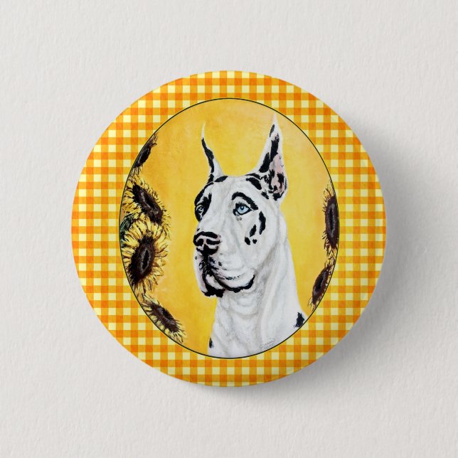 Great Dane Sunny Harle Button (Front)