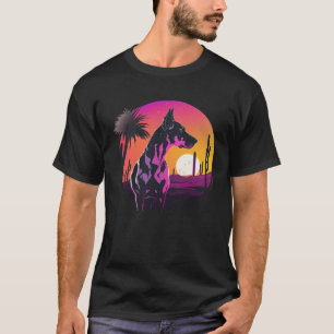 Great Dane Synthwave 80s Retrowave Aesthetic 2 T-Shirt