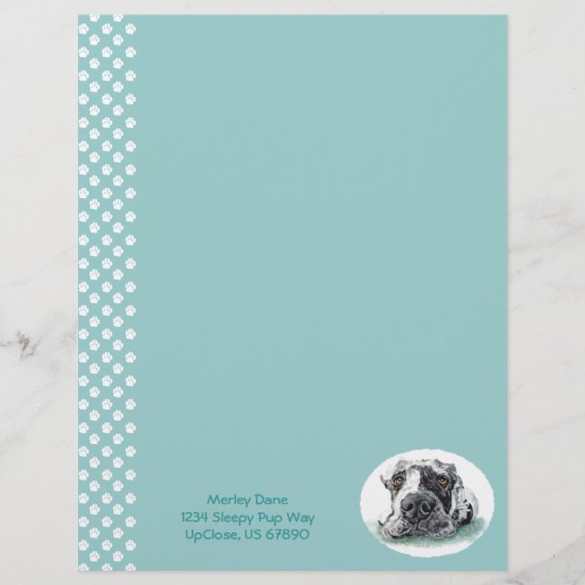 Great Dane Taped Up Merle (Front)