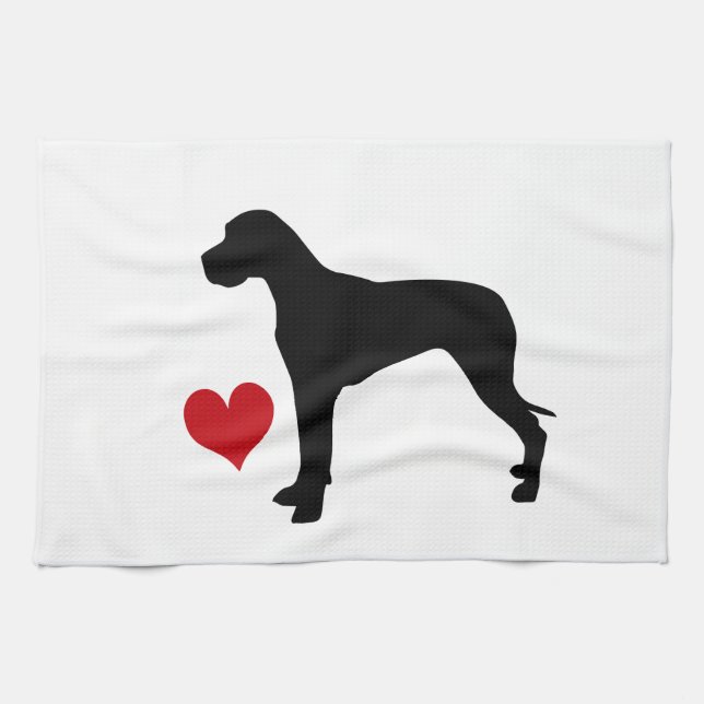 Great Dane Tea Towel (Horizontal)