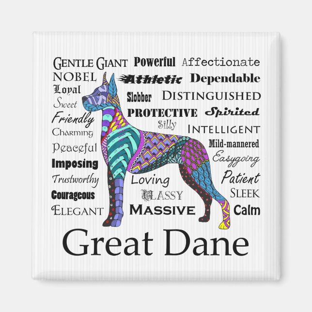 Great Dane Traits Magnet (Front)