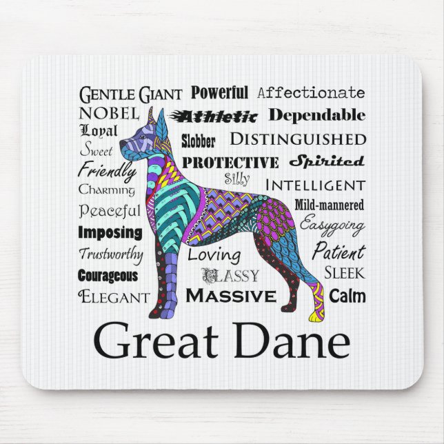 Great Dane Traits Mousepad (Front)