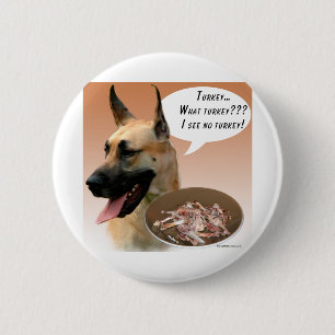 Great Dane Turkey 6 Cm Round Badge