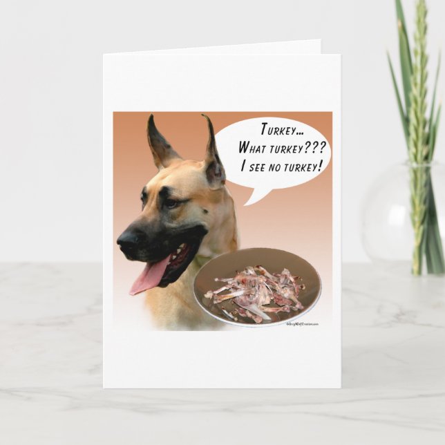 Great Dane Turkey Holiday Card (Front)