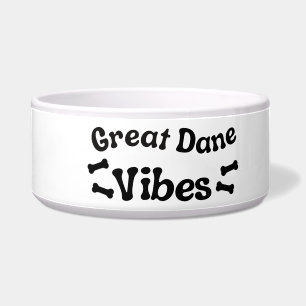 Great Dane Vibes Ceramic Dog Bowl