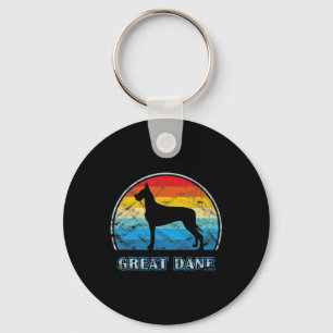 Great Dane Vintage Design Dog Key Ring
