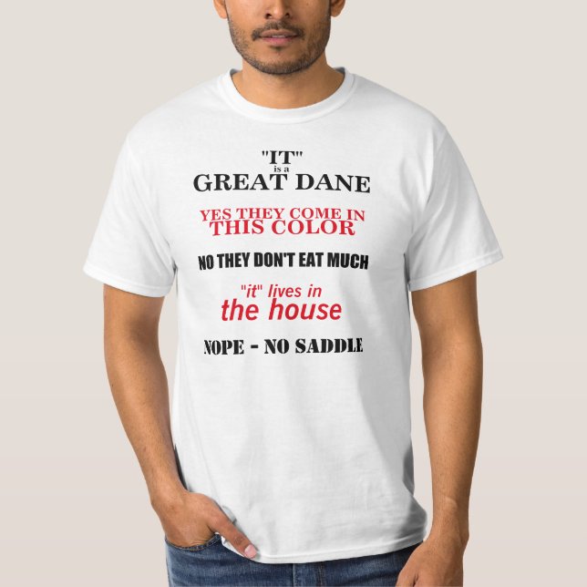 Great Dane Walking Answers T-Shirt (Front)