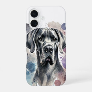 Great Dane Watercolor iPhone 16 Case