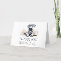Great Dane Watercolor Thank You Card