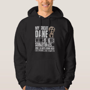 Great Dane Winks Gentle Dog Fur Parent German Mas Hoodie