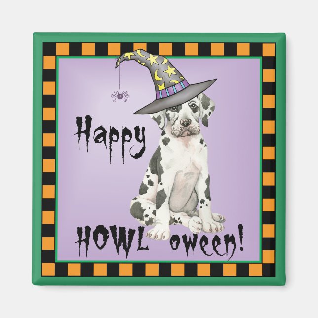 Great Dane Witch Magnet (Front)