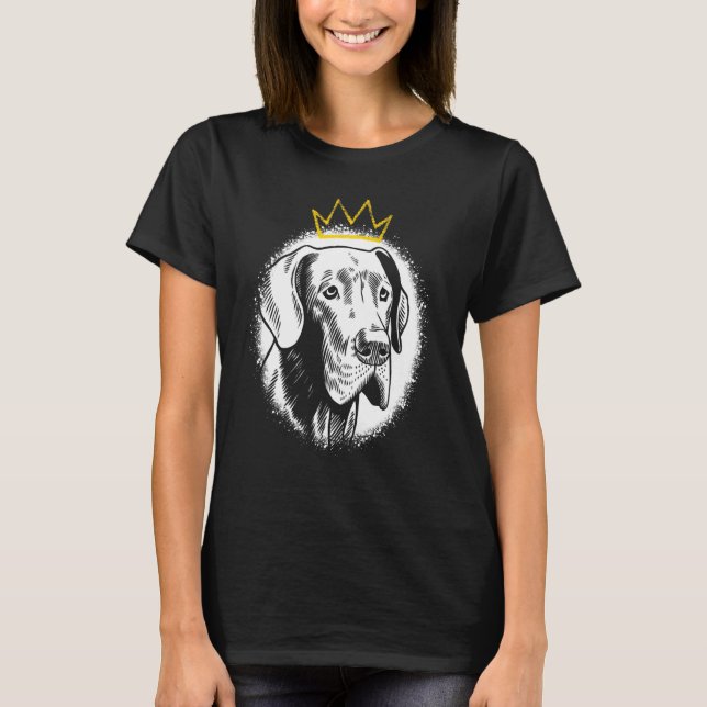 Great Dane with Crown T-Shirt (Front)
