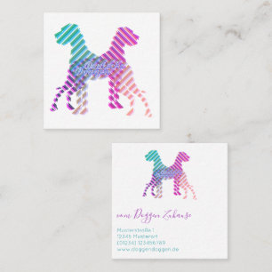 Great Dane, with German text Square Business Card