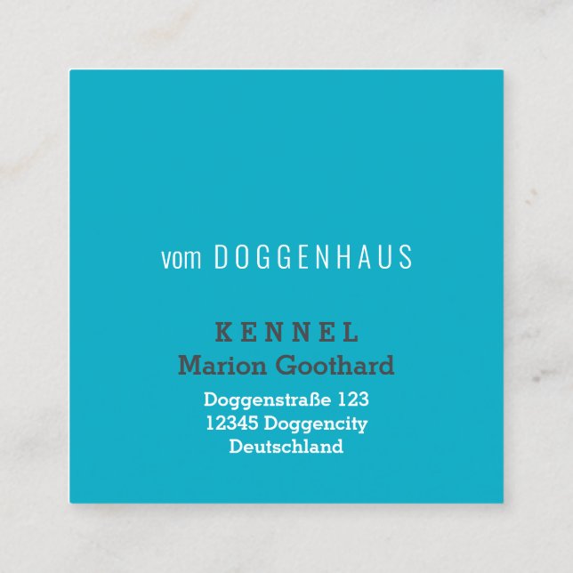 Great Danes Business Cards (Back)