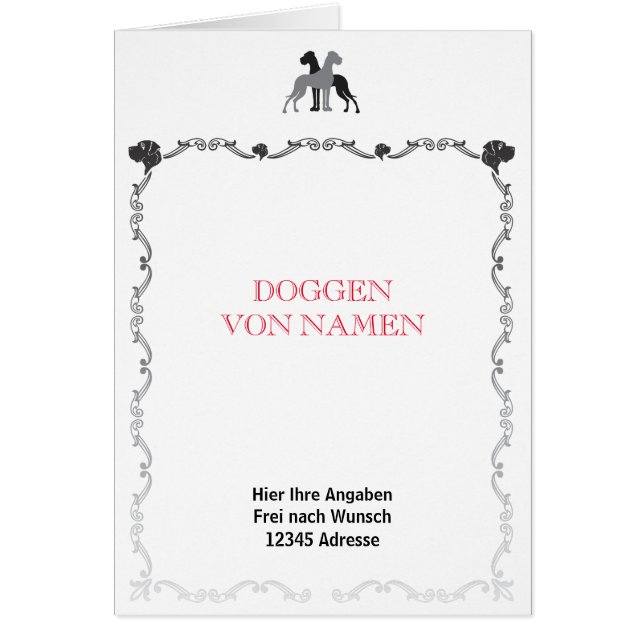 Great Danes card (Front)