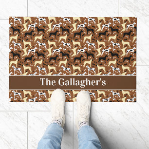 Great Danes Harlequin Fawn Pattern Personalised Doormat