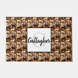Great Danes Monogram Last Name       Doormat