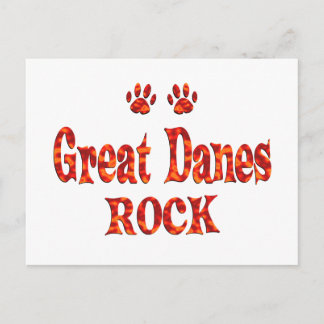 Great Danes Rock Postcard