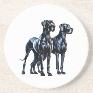 Great Danes Watercolor Coaster