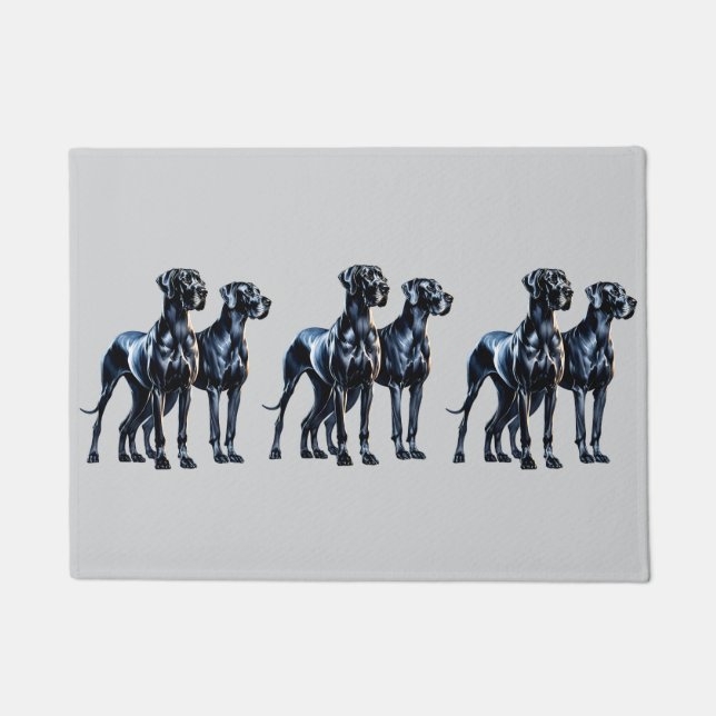 Great Danes Watercolor Doormat (Front)
