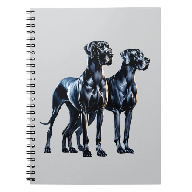 Great Danes Watercolor Notebook (Front)