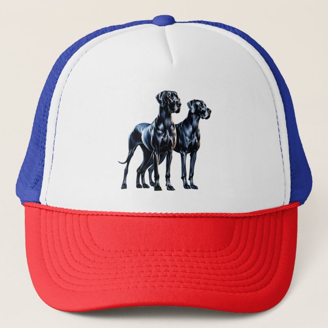Great Danes Watercolor Trucker Hat (Front)