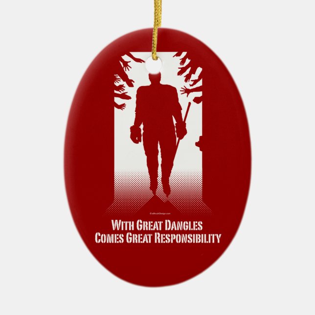 Great Dangles (Hockey) Ceramic Tree Decoration (Front)