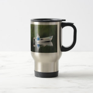 Great Day Fishing Man in Boat Travel Mug