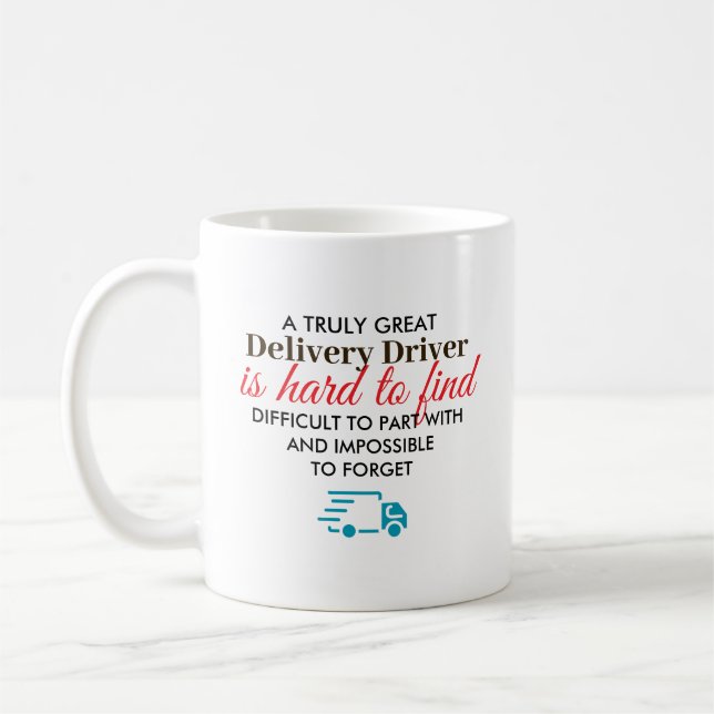 Great Delivery Driver Personalised Name Gift Coffee Mug (Left)