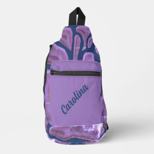 Great design! Abstract style with modern art blue Sling Bag