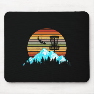 Great Disc Golf With Mountains Motif Gift Frisbee  Mouse Pad