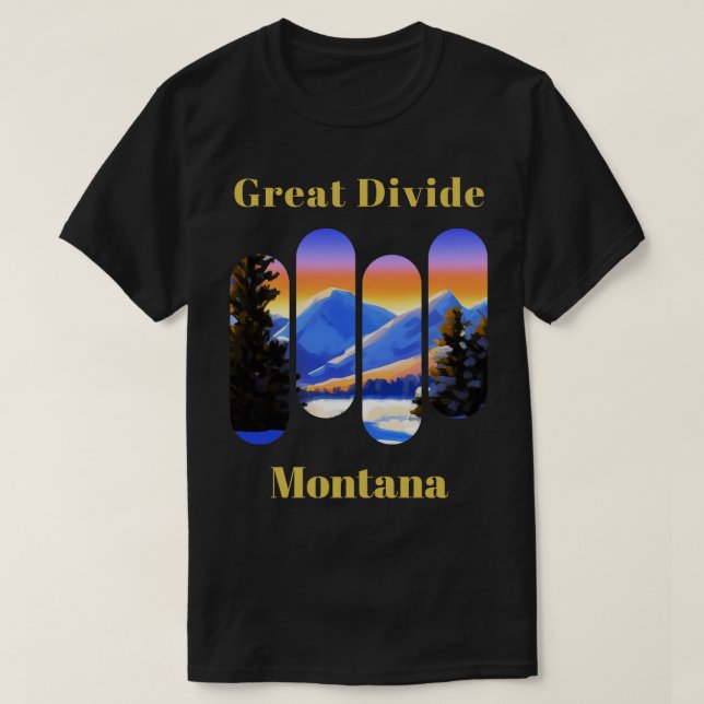 Great Divide ski Montana T-Shirt (Design Front)