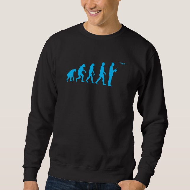 Great Drone Evolution Fyling Drones Pilot Sweatshirt (Front)