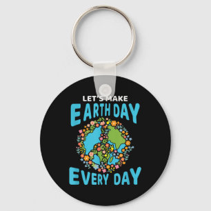 Great Earth World Globe Earth Day Environmental Pr Key Ring