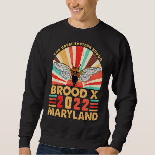 Great Eastern Brood X 2022 Cicada Insect Maryland  Sweatshirt