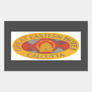 Great Eastern Hotel Calcutta, Vintage Rectangular Sticker