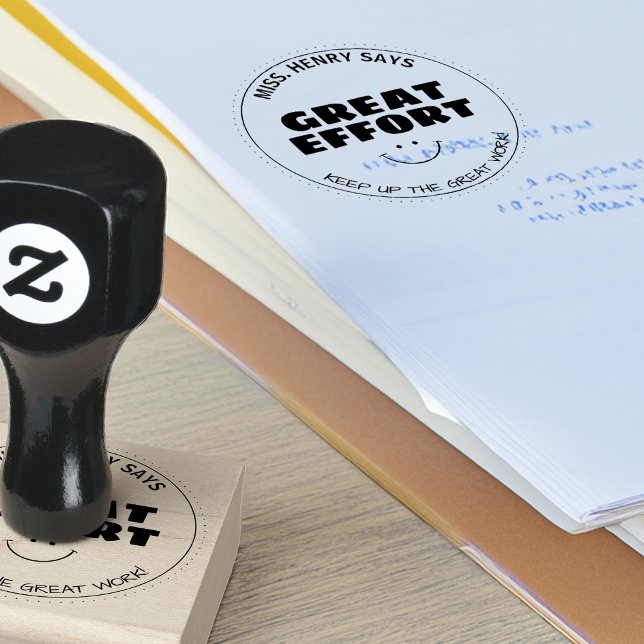 Great Effort | Personalised Teachers Rubber Stamp (Great Effort | Personalized Teachers Rubber Stamp)