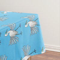 Great egret bird cartoon illustration