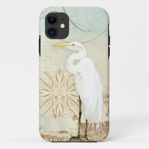 Great Egret Coastal Shore Beach Birds Nautical Art Case-Mate iPhone Case