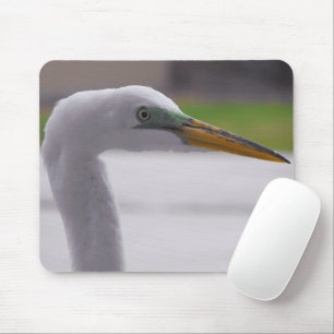 Great Egret posing Mouse Pad