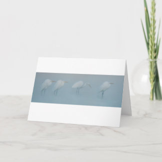 Great Egrets in the Mist Note Card