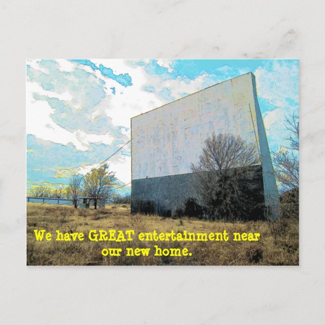 Great Entertainment Nearby - Funny Address Change Announcement Postcard (Front)