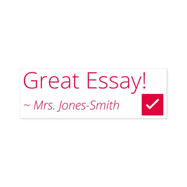 "Great Essay!" Tutor Rubber Stamp (Design)