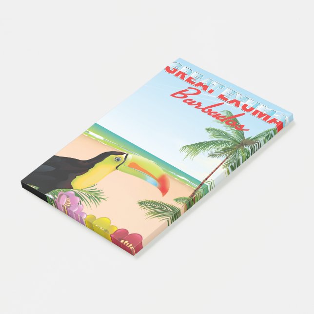 Great Euxma Barbados travel poster Post-it Notes (Angled)